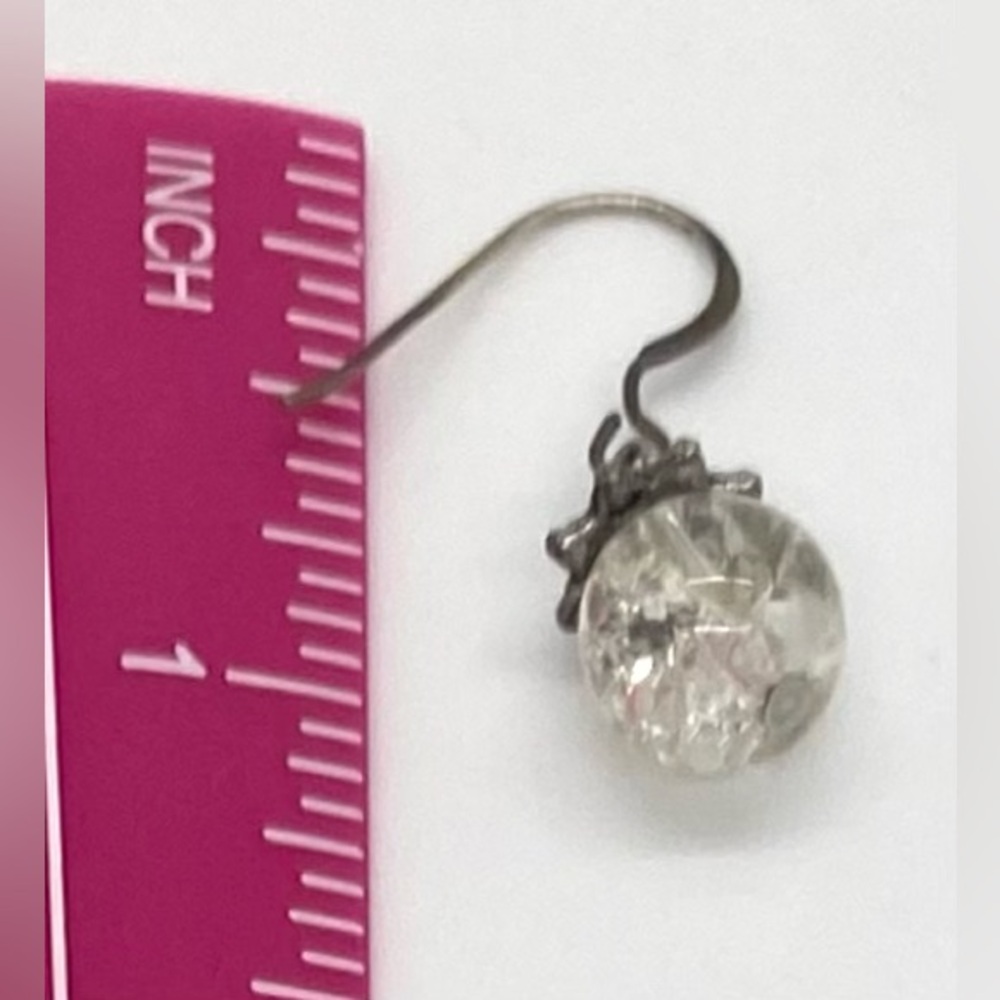 Silver Crystal Drop Dangle Rhinestone Stud Earrings Boho Fall Eclectic Festival - Picture 9 of 12